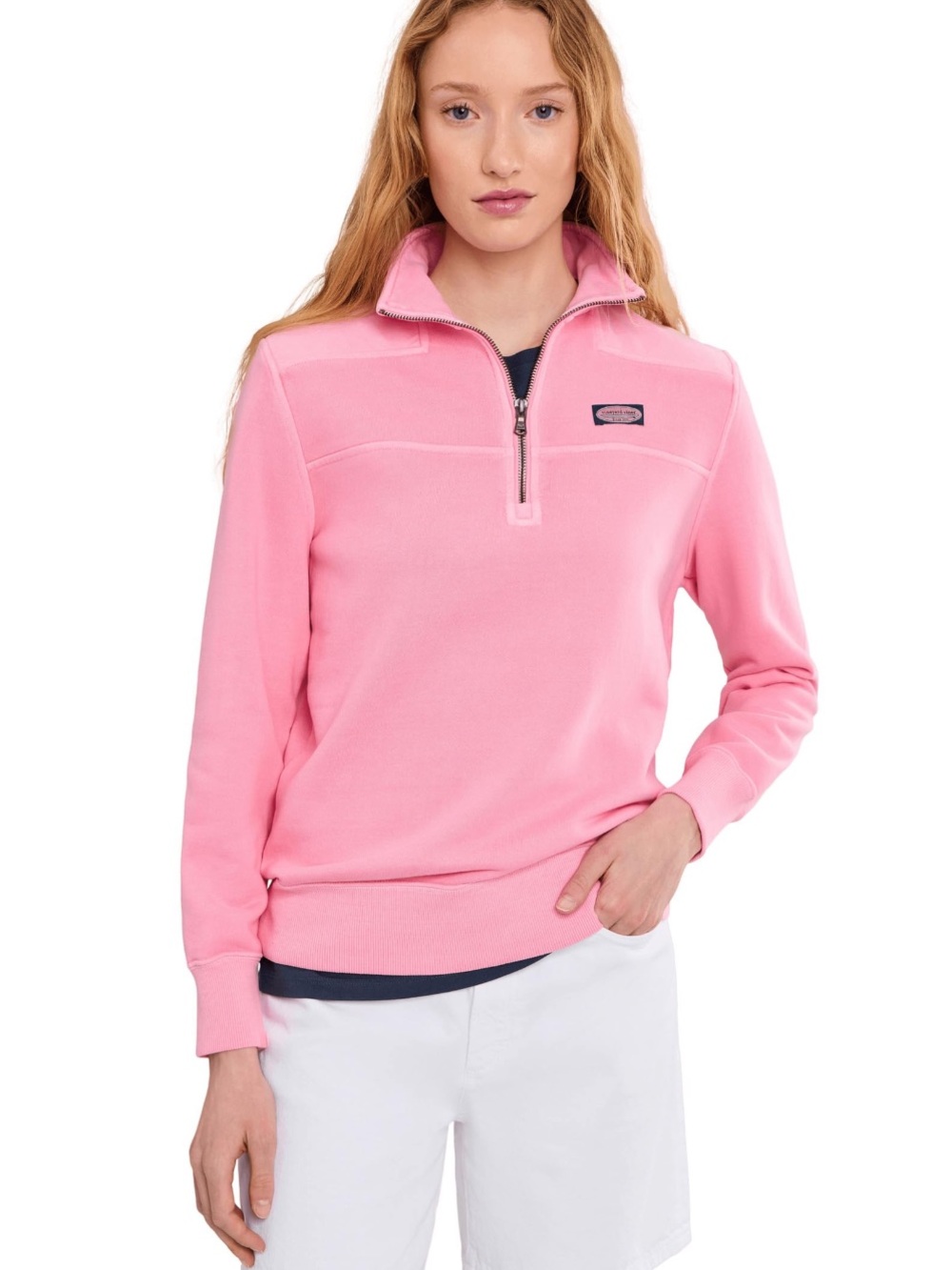 Vineyard Vines Surf Terry Shep Shirt in Coral Flash S